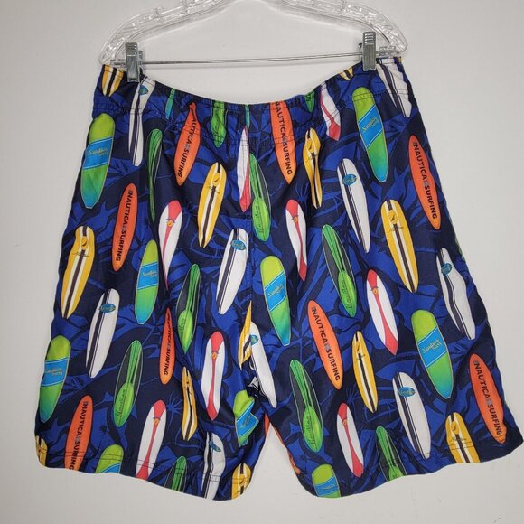 Nautica Mens Board Shorts Swim Trunks Size 38W Surf Beach 10” Inseam - Picture 9 of 10